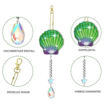 Fivejoy Windspiel 6 Stück Diamond Kristall,Sonnenfänger,Windspielset,hängender Ornament