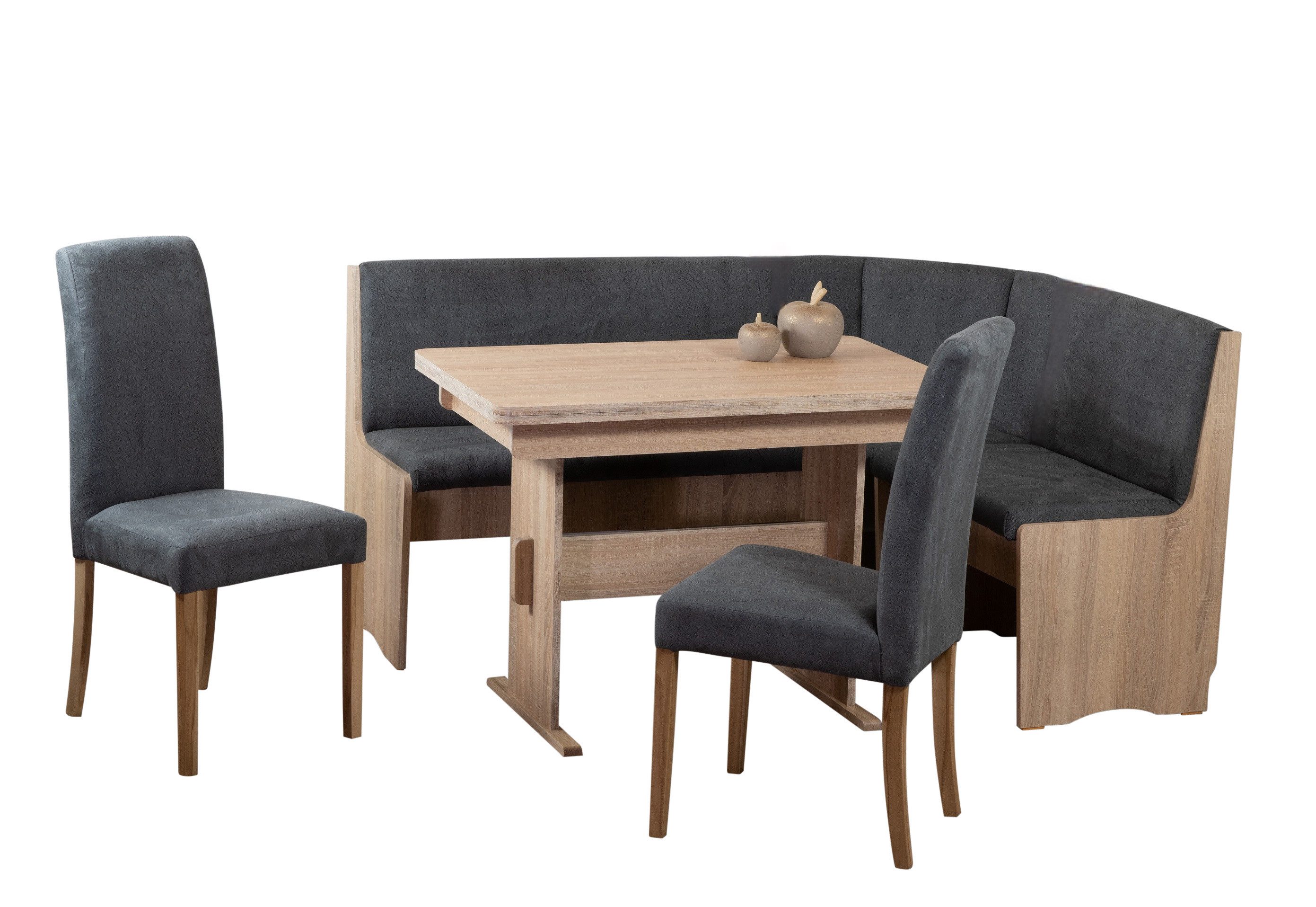 Stolebaenk Eckbankgruppe Duisburg Titanic Sonoma Duisburg MA/PE, (Eckbankgruppe, 1 x Eckbank, 1 x Tisch, 2 x Stuhl), Beidseitig aufbaubar