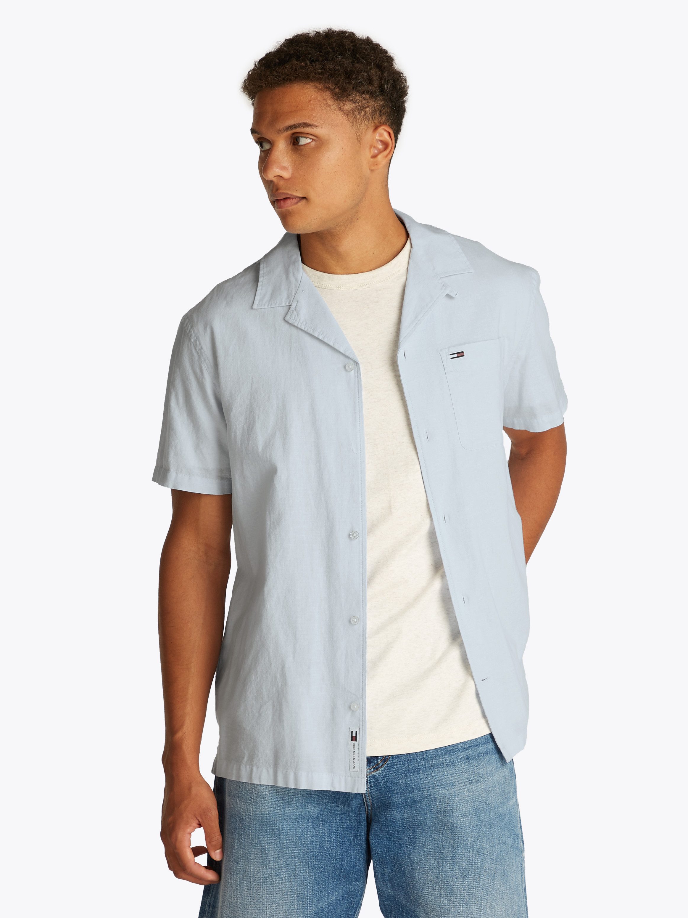 Tommy Jeans Kurzarmhemd TJM LINEN BLEND günstig online kaufen