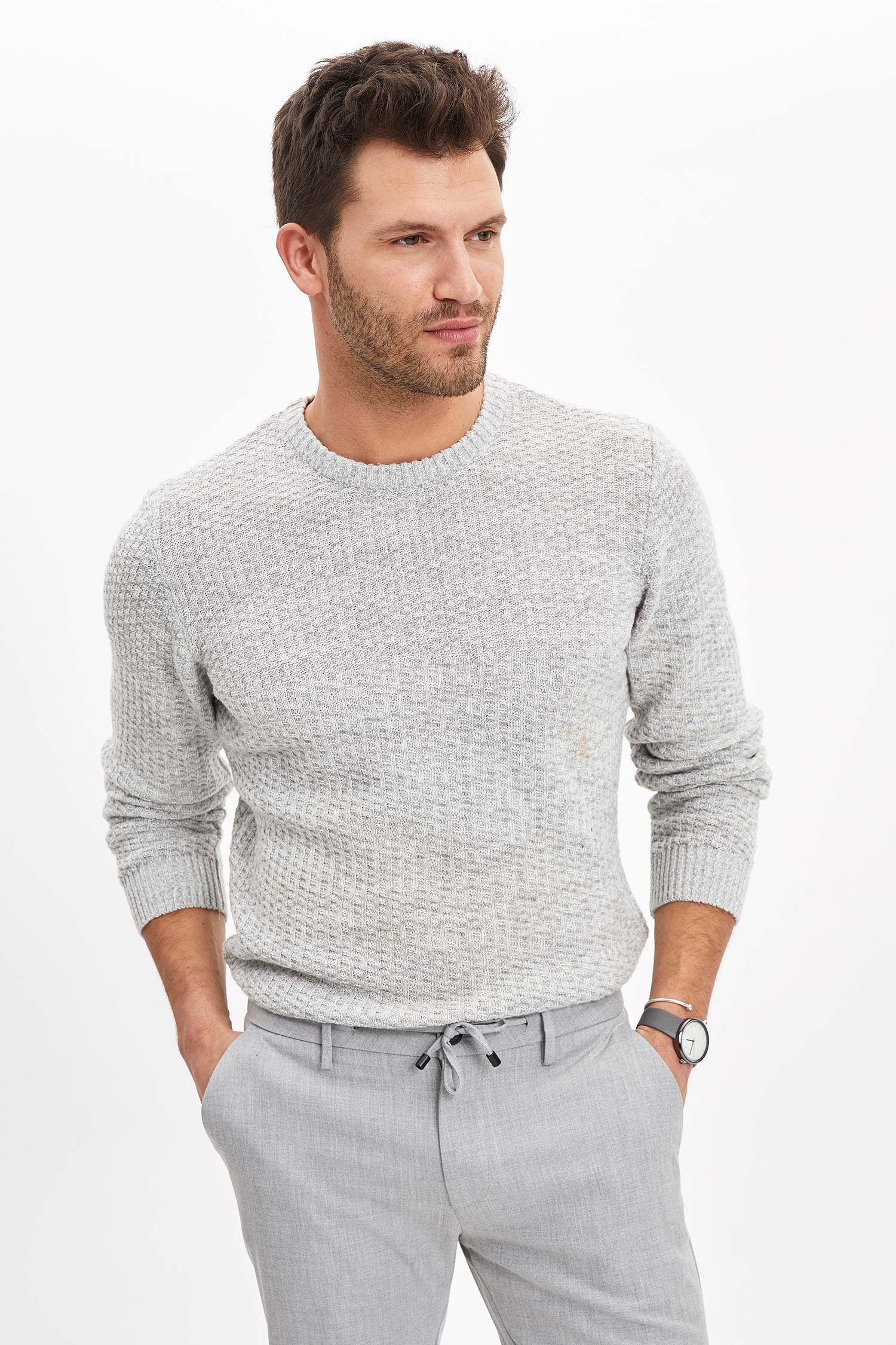 DeFacto Strickpullover Herren REGULAR FIT