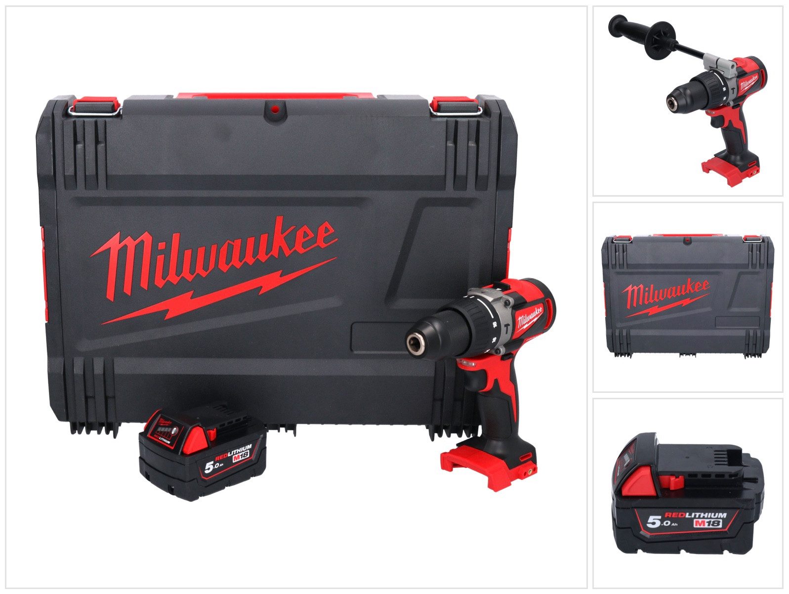 Milwaukee Akku-Schlagbohrschrauber M18 BLPD2-501X Akku Schlagbohrschrauber 18 V 82 Nm Brushless + 1x Akk