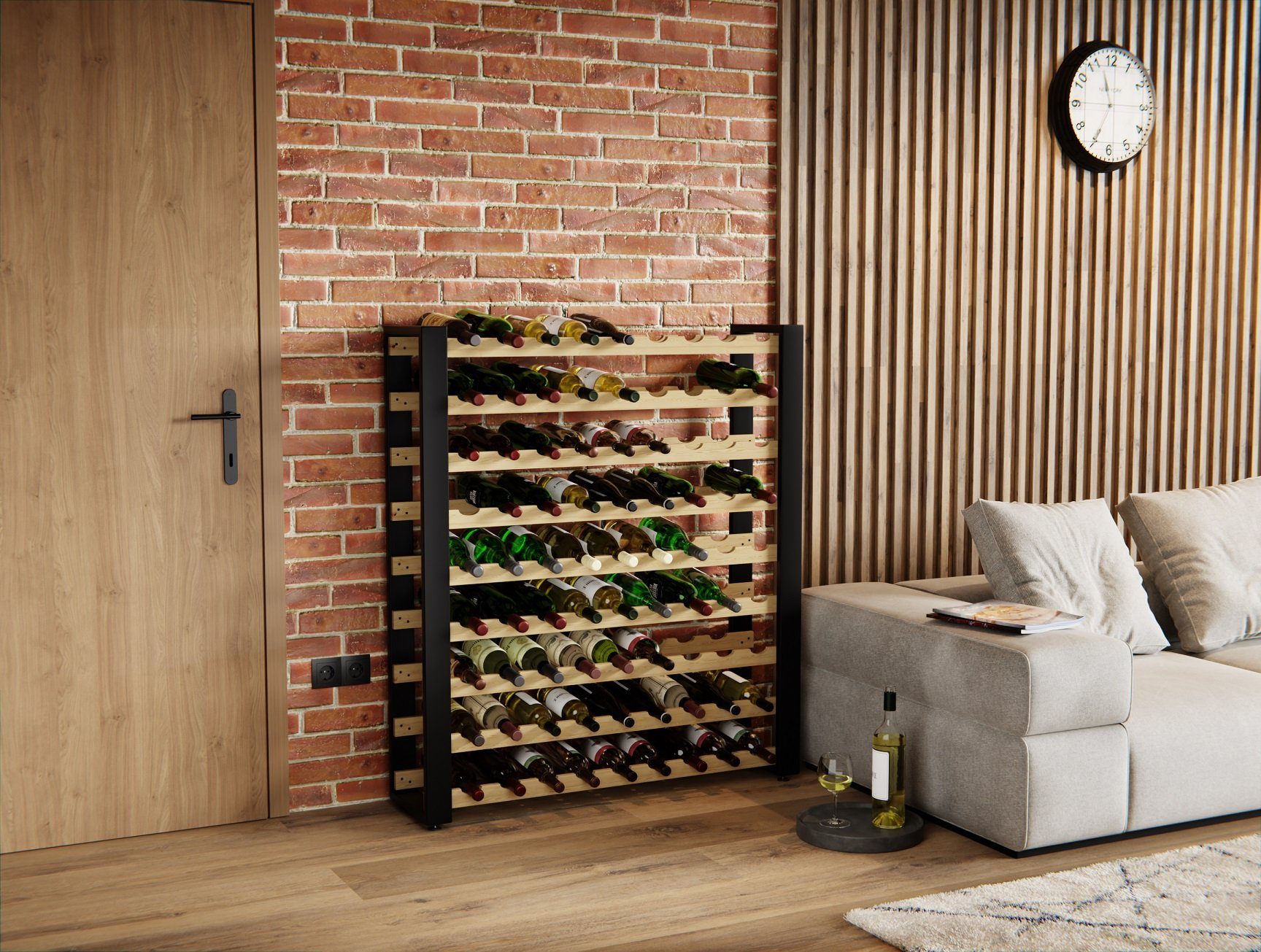 Lenmar Weinregal LOFT Weinregal aus Holz,Flaschenregal,Kellerregal,Regale,Weinständer – Bild 3 von 5