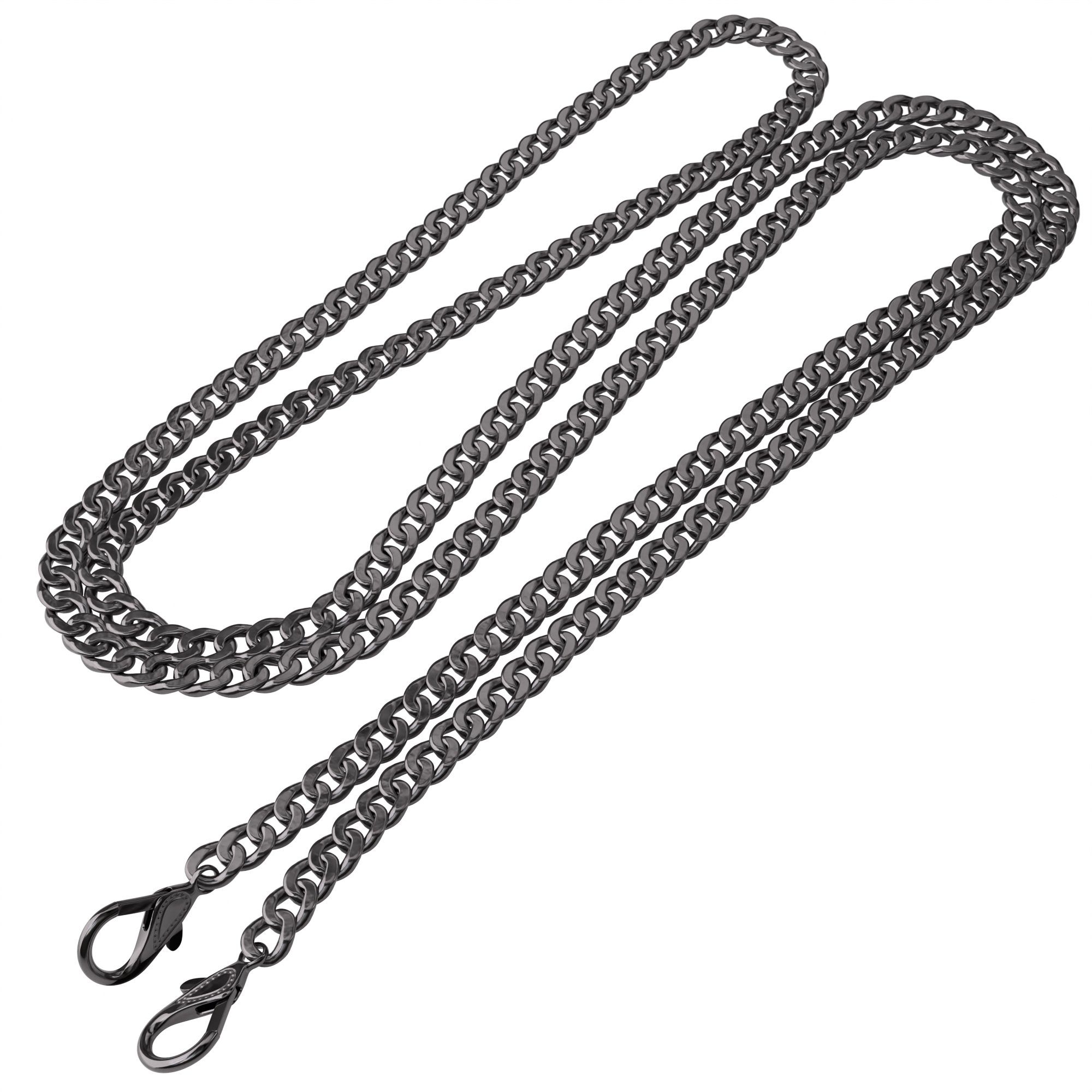 EAZY CASE Schulterriemen Schulterriemen für Tasche Metall Wechselband Taschenriemen Metallkette, Ersatz Taschenkette, abnehmbar - Anthrazit