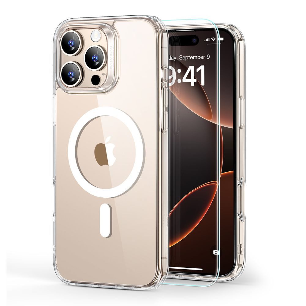 ESR Handyhülle iPhone MagSafe Schutzhülle, MagSafe-kompatibel, stoßfest, inkl. Panzerglas