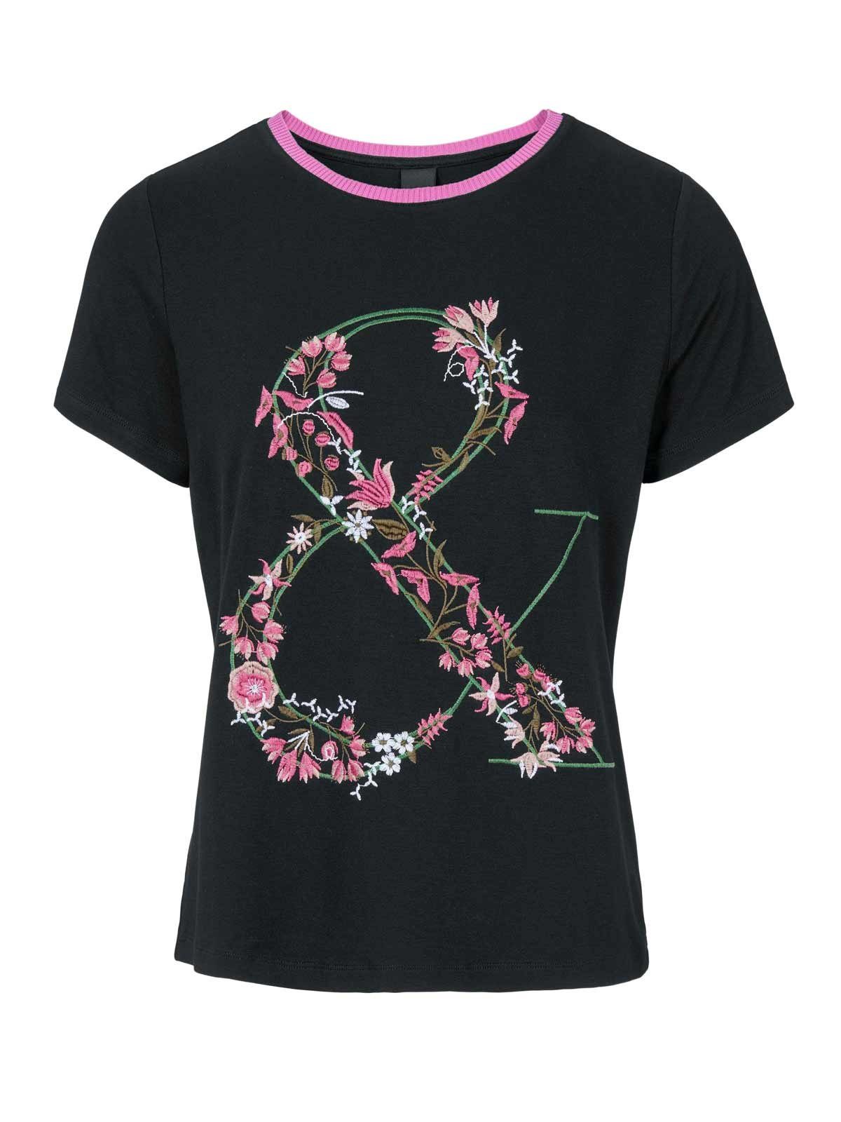 B.C. Best Connection by heine T-Shirt Heine - Best Connections Damen Jerseyshirt mit Stickerei, schwarz | T-Shirts