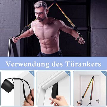 KIKAKO Fitness-Tracker Resistance Bands Fitnessbänder Set 11er Pack Gymnastikband Set