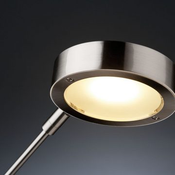 Paulmann LED Tischleuchte Schreibtischleuchte Zed LED Eisen gebürstet 359lm, keine Angabe, Leuchtmittel enthalten: Ja, fest verbaut, LED, warmweiss, Tischleuchte, Nachttischlampe, Tischlampe