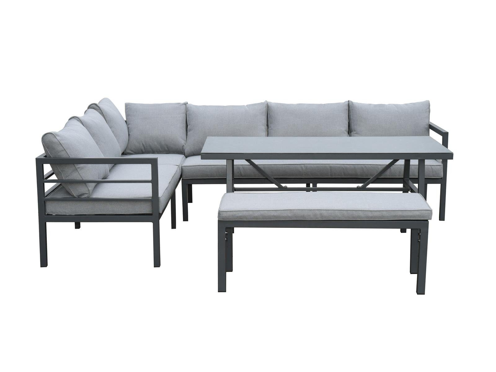 GartenloungeSet Gartenmöbel Set Aluminium Lounge San Menaio anthrazit