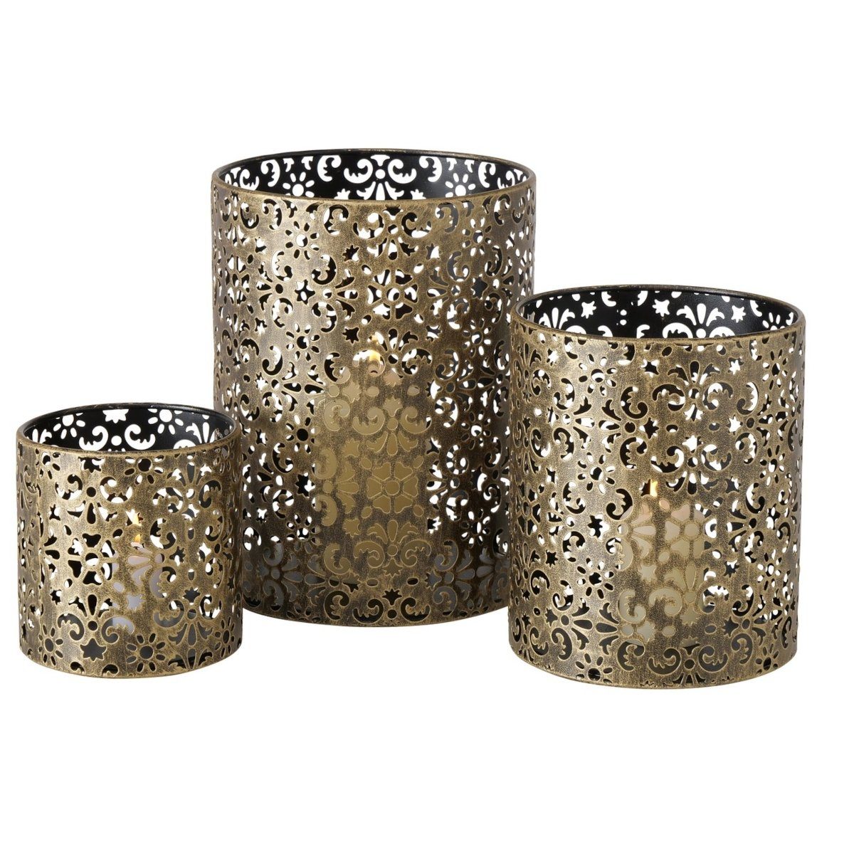 BOLTZE Windlicht Cassia Windlicht antikgold 26 cm (1 Stück)