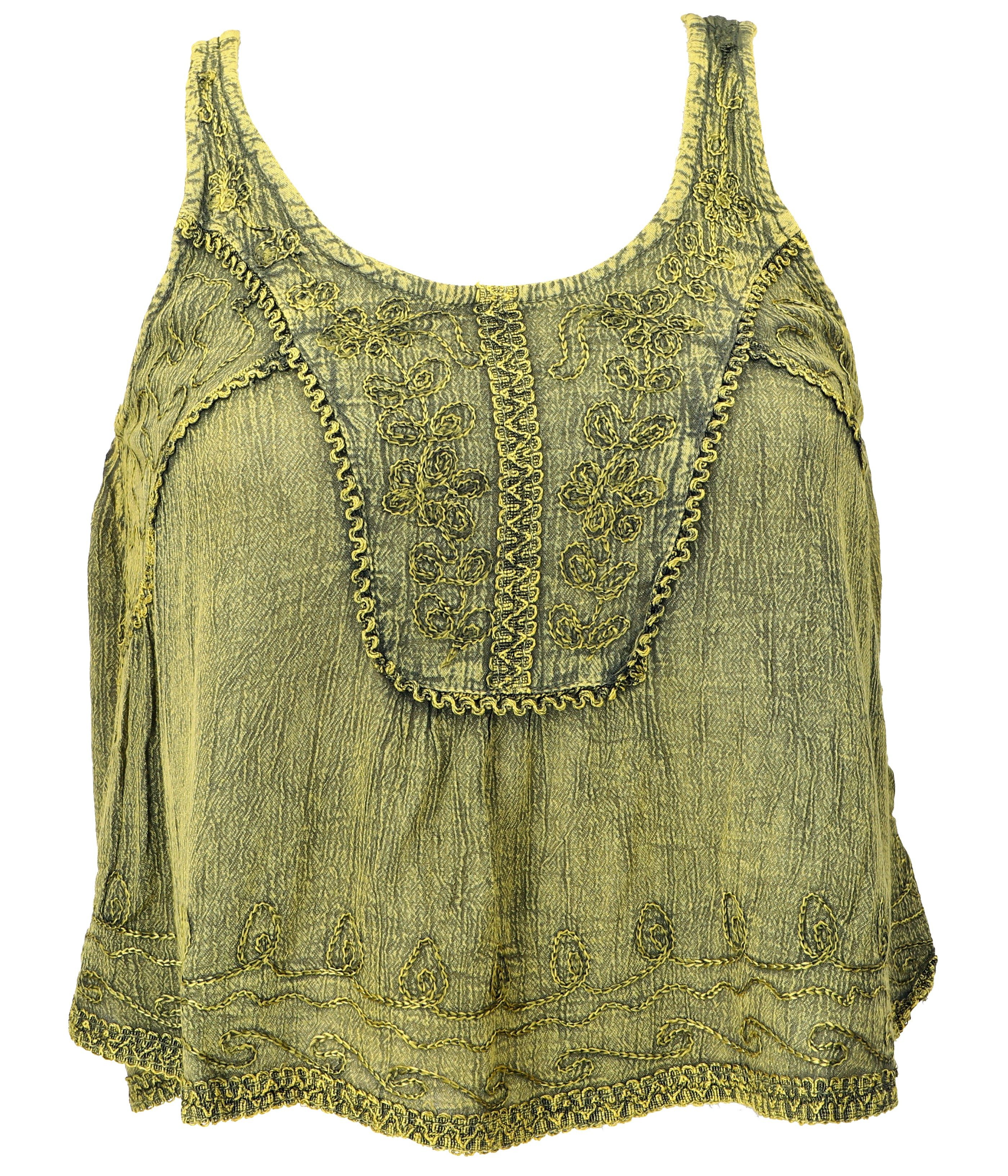 Guru-Shop T-Shirt Besticktes Top Boho chic, kurzes lockeres.. alternative B günstig online kaufen