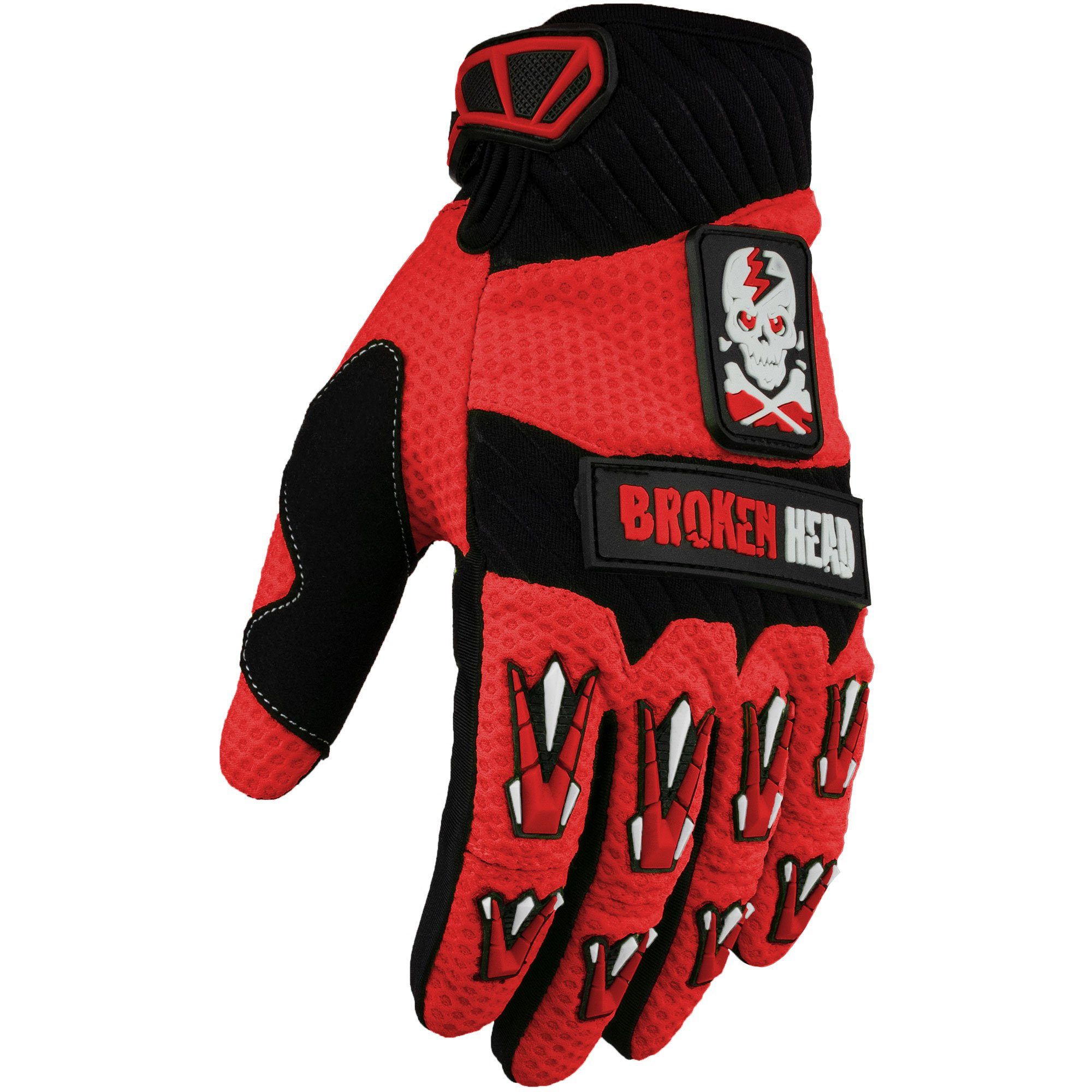 Motorradhandschuhe Faustschlag rot Weiteneinstellung günstig online kaufen