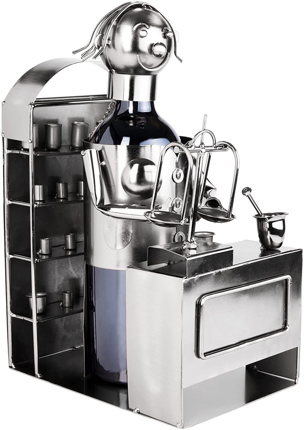 Weinflaschenhalter Flaschenhalter Apothekerin Silber