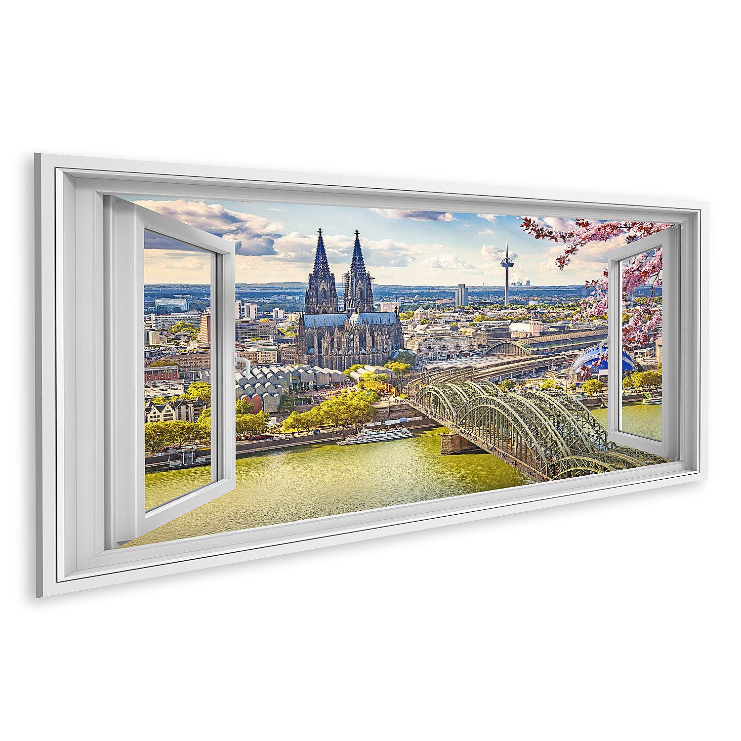 islandburner Leinwandbild Blick Auf Den Kölner Dom Frühling In Köln Wandbild