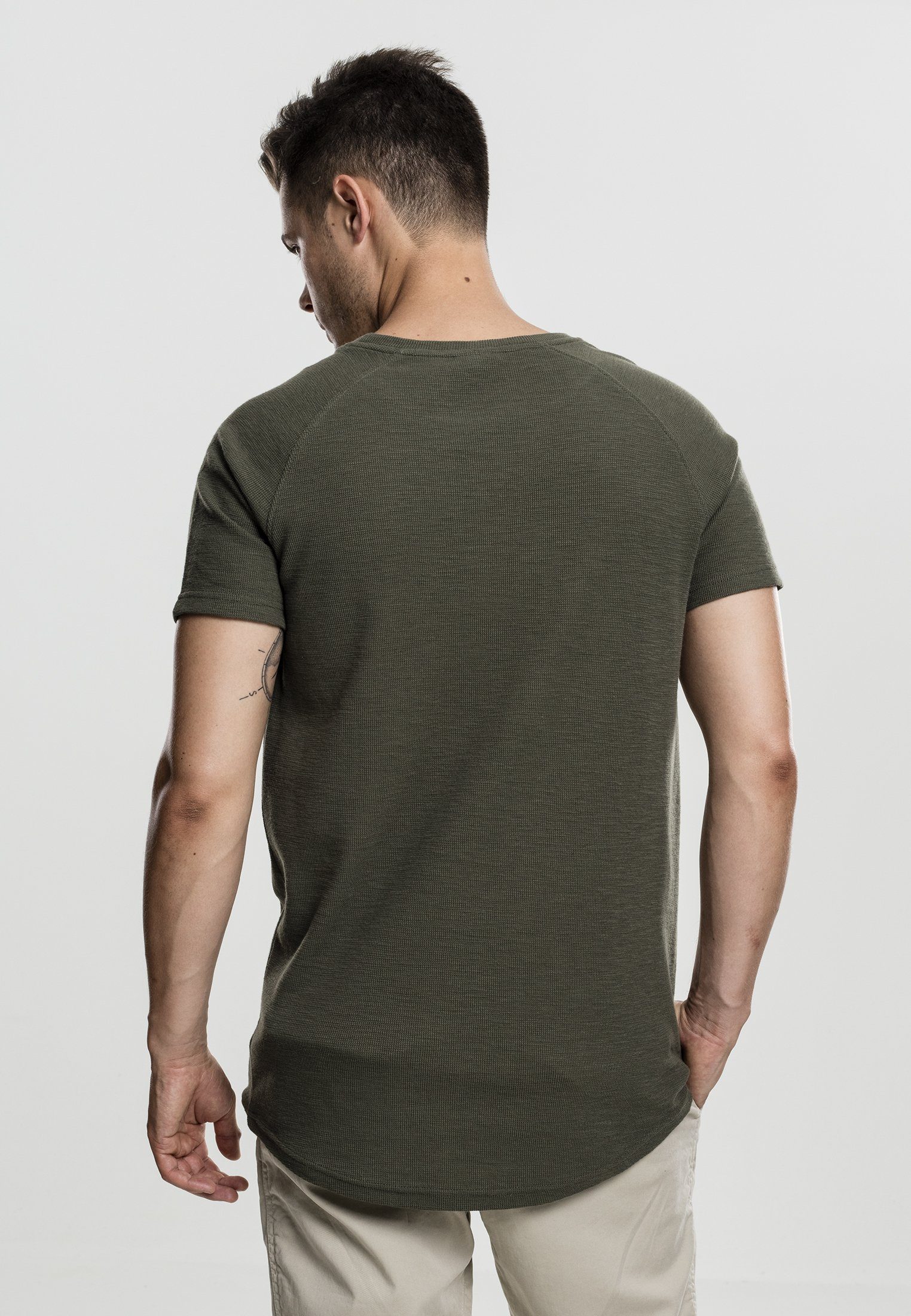 URBAN Slub CLASSICS (1-tlg) T-Shirt olive Thermal Raglan Tee T-Shirt