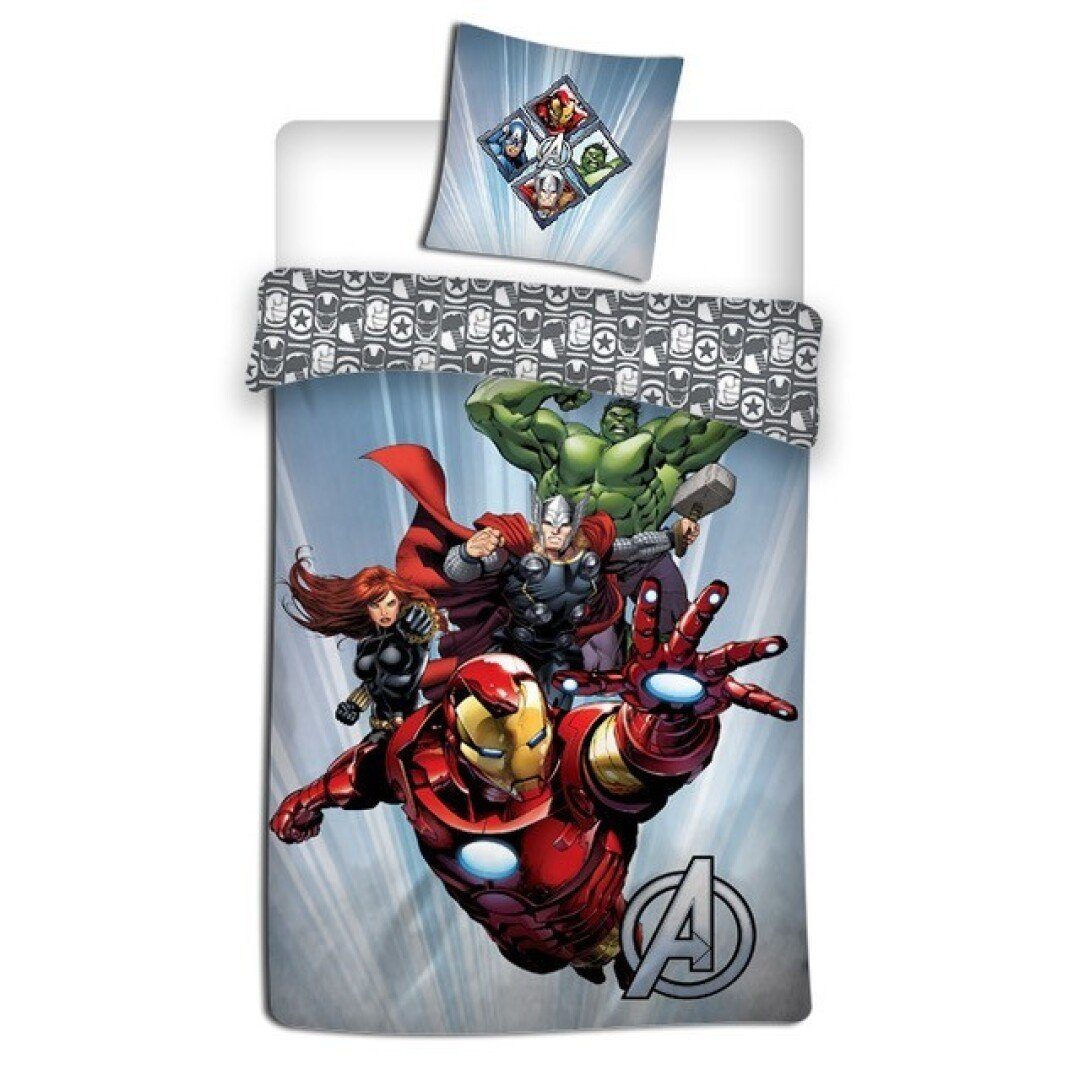 Bettwäsche Marvel Avengers Постільна білизна Set, MARVEL, Mikrofaser, 2 teilig, 135-140x200 cm Deckenbezug, 63x63 cm Kissenbezug