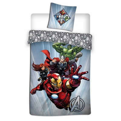 Bettwäsche Marvel Avengers Bettwäsche Set, MARVEL, Mikrofaser, 135-140x200 cm Deckenbezug, 63x63 cm Kissenbezug