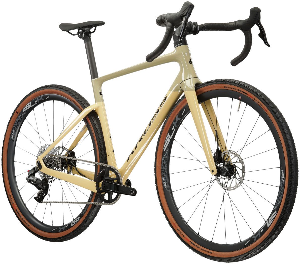 Kross Gravelbike KROSS Gravelbike Esker RS 3.0 28" braun, 12 Gang SRAM RIVAL XPLR AXS Schaltwerk, Kettenschaltung, mit Carbon-Rahmen und -Gabel
