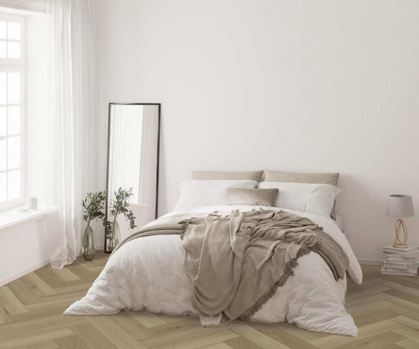 Check Vinylboden Herringbone Eiche Fischgrät Klick– 5 x15 cm -2475H;2476H;2477H;2478H-, Synchronprägung, Innovation Click, Breitdiele - 5,5 mm, NK 42 -, Packung, In 1 Packung: 19 Paneele - 2,138m², 1 Packung: 19 Stück, 2,138 m²