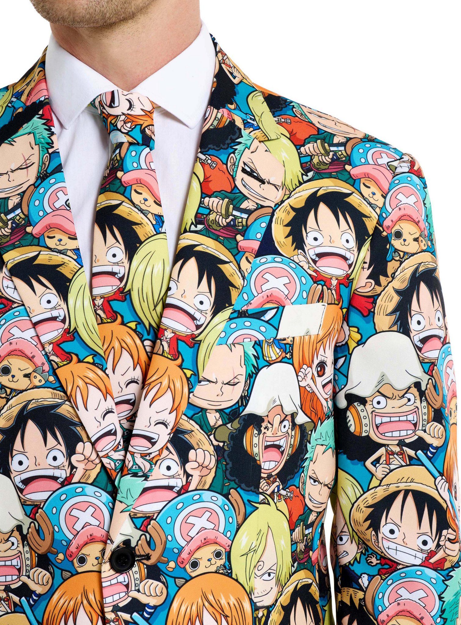 Opposuits Partyanzug One Piece Anzug, Damit zeigst Du ganz deutlich, wer der König der Piraten ist!