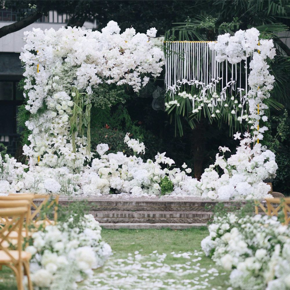 FANNOU Wabendekoration Hochzeitsbogen Hintergrund Ständer, Eckig Ballonbogen Gold, Metall Traubogen Hochzeit, Ballonbogen, Hochzeit, Geburtstags, Partys – Bild 4 von 5