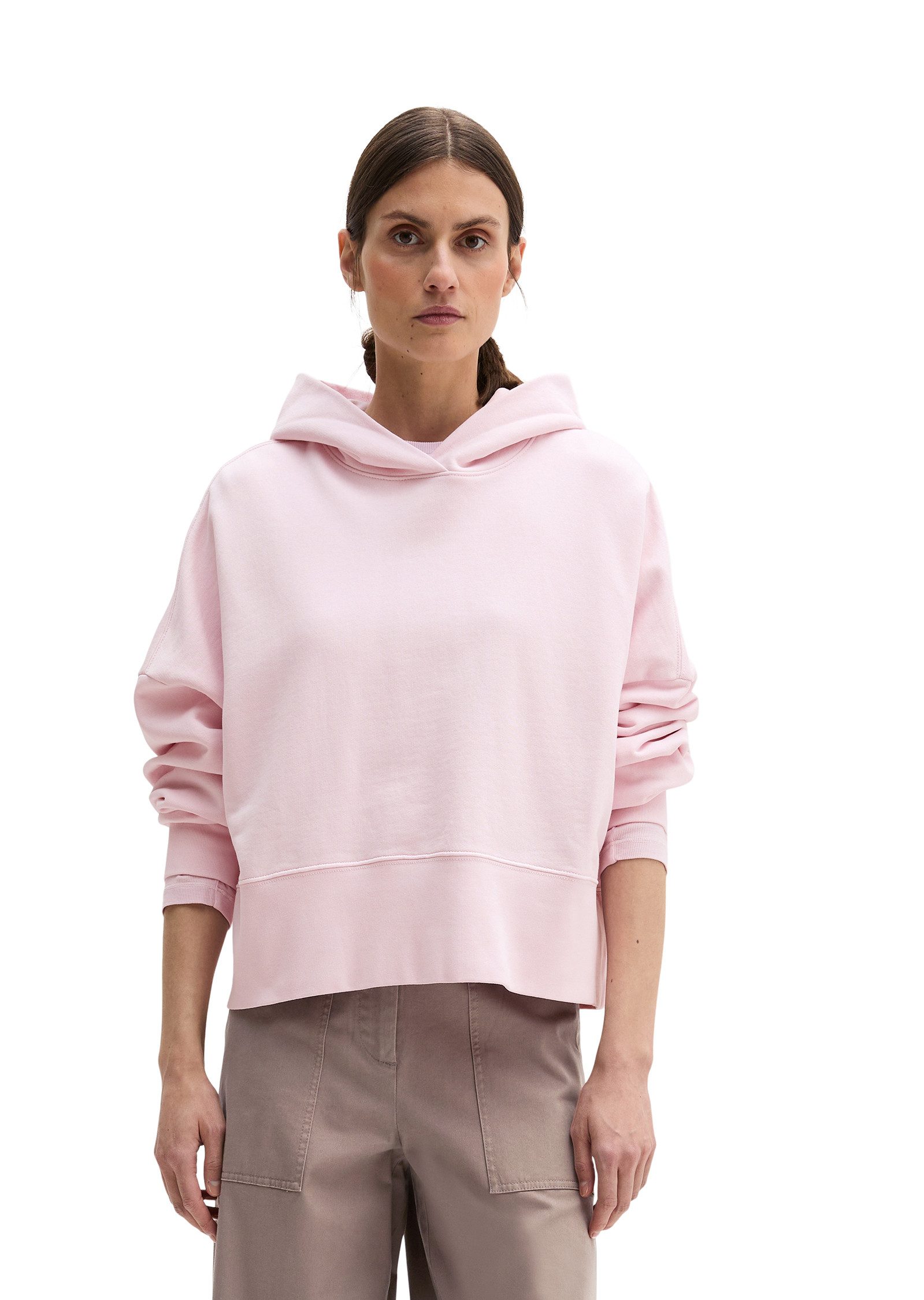 Marc O'Polo Hoodie relaxed fit mit recycelter Baumwolle, leicht verkürzter günstig online kaufen