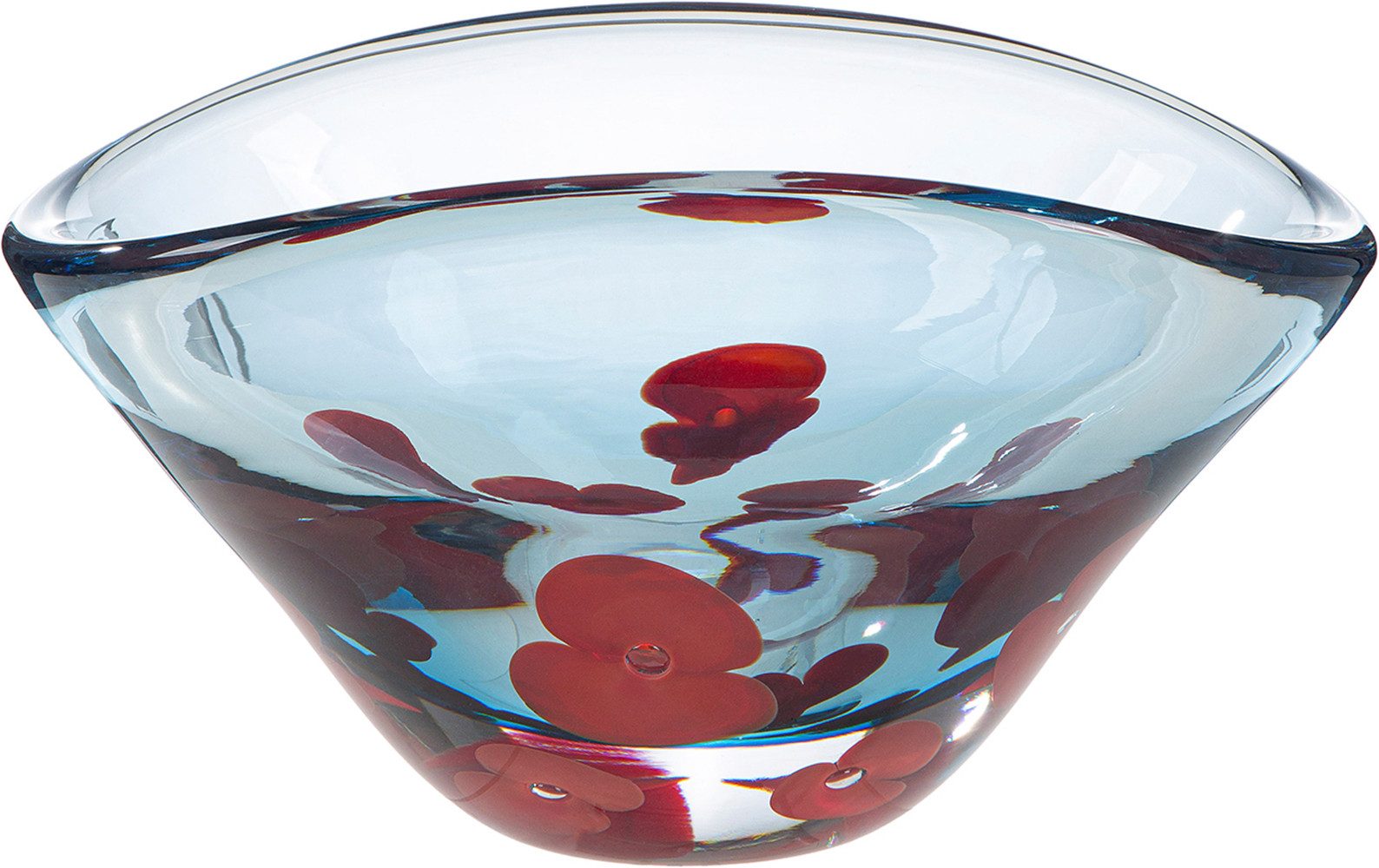 GILDE Schale Schale Rose klar, Glas, (1-tlg), Glasschale, Rosenmotiv, Dekoschale, Tischdeko, romantisch, stilvoll