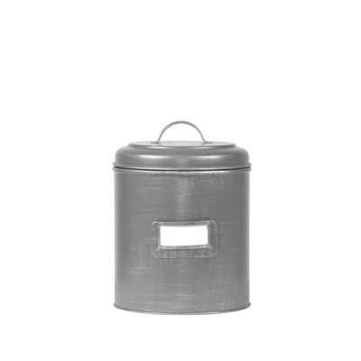 Label51 Frischhaltedose Aufbewahrungsbehälter 14x14x20 cm M Antik-Grau, Metall, (1-tlg)