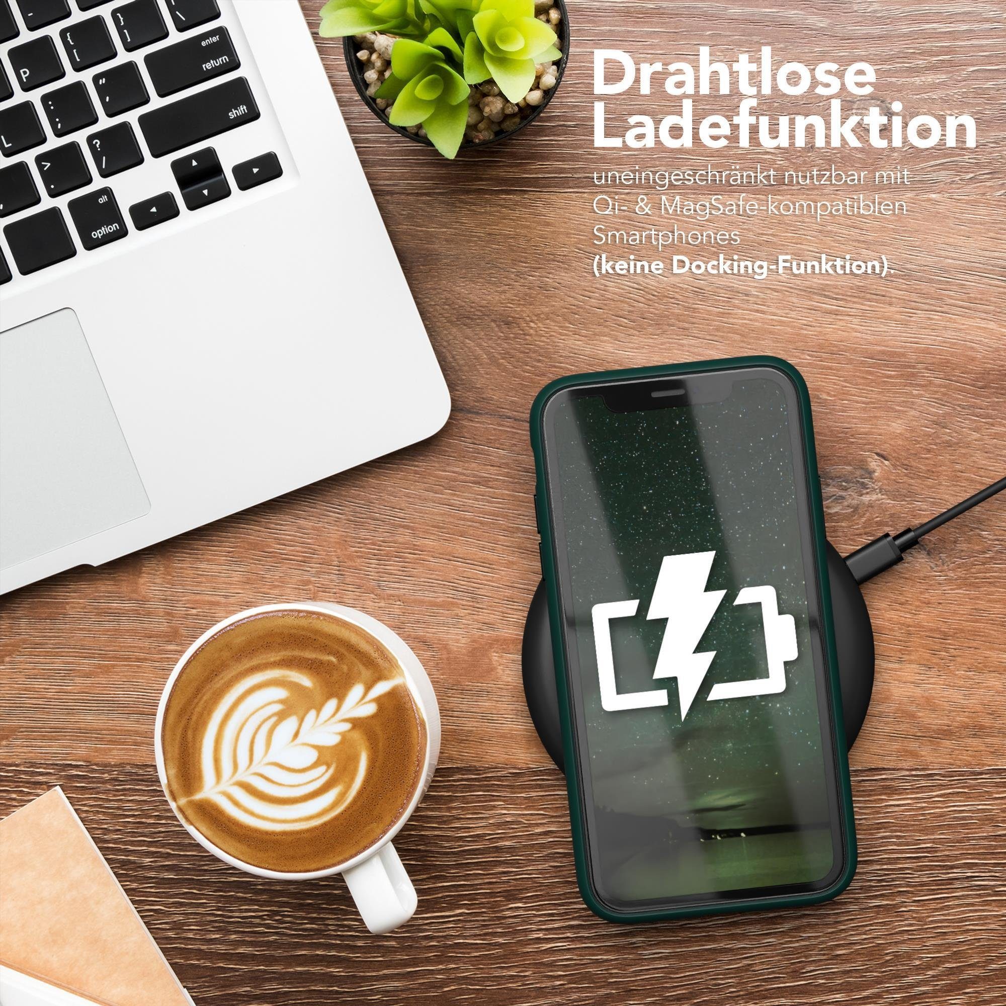 EAZY CASE Handyhülle Outdoor Case für Apple iPhone XR 6,1 Zoll, Slim Cover Durchsichtig Robust Back Cover stoßfest Grün / Nachtgrün