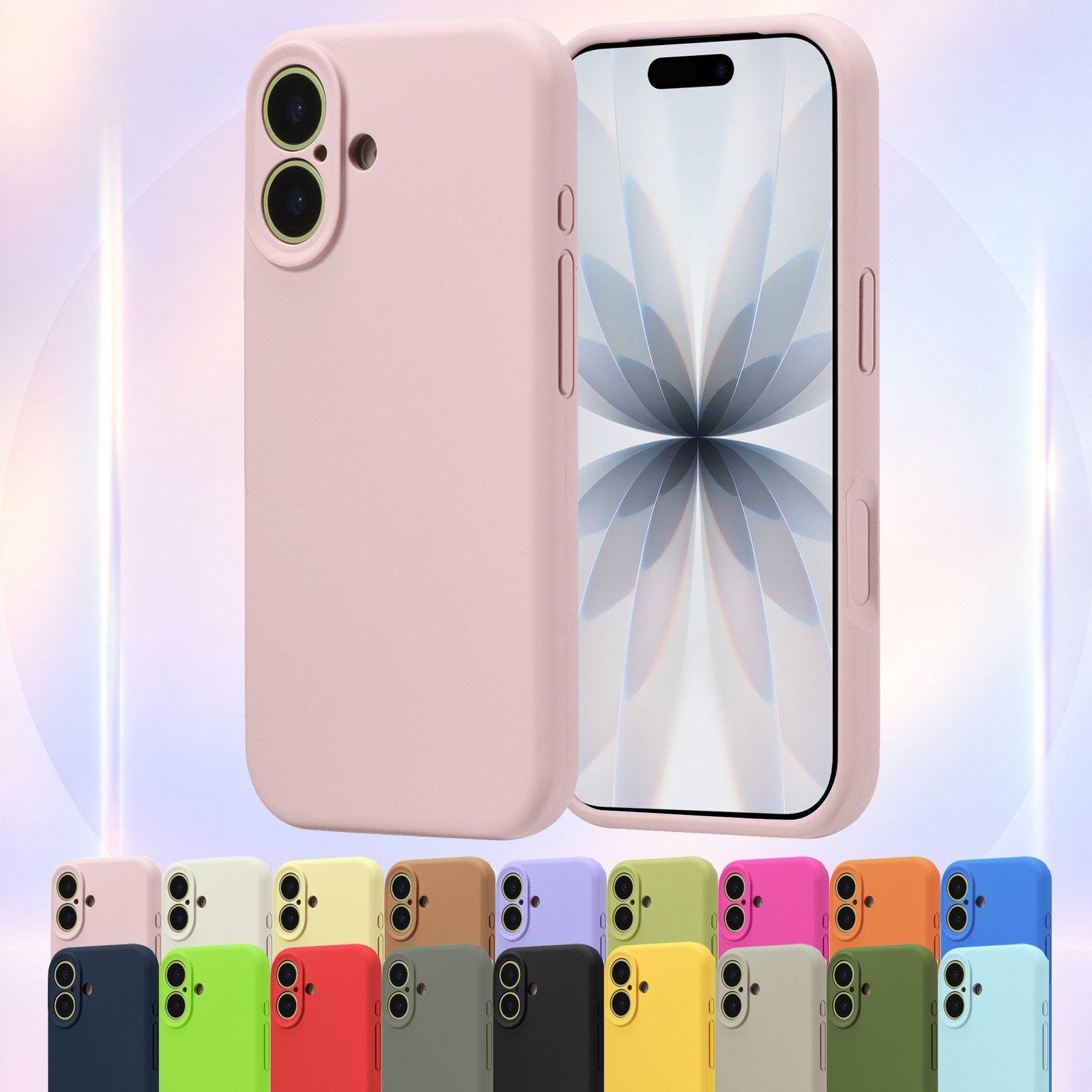 CoolGadget Handyhülle Silikon Pro Schutzhülle für iPhone 16, weiches Innenfutter Cover kompatibel mit iPhone 16 Schutz Tasche