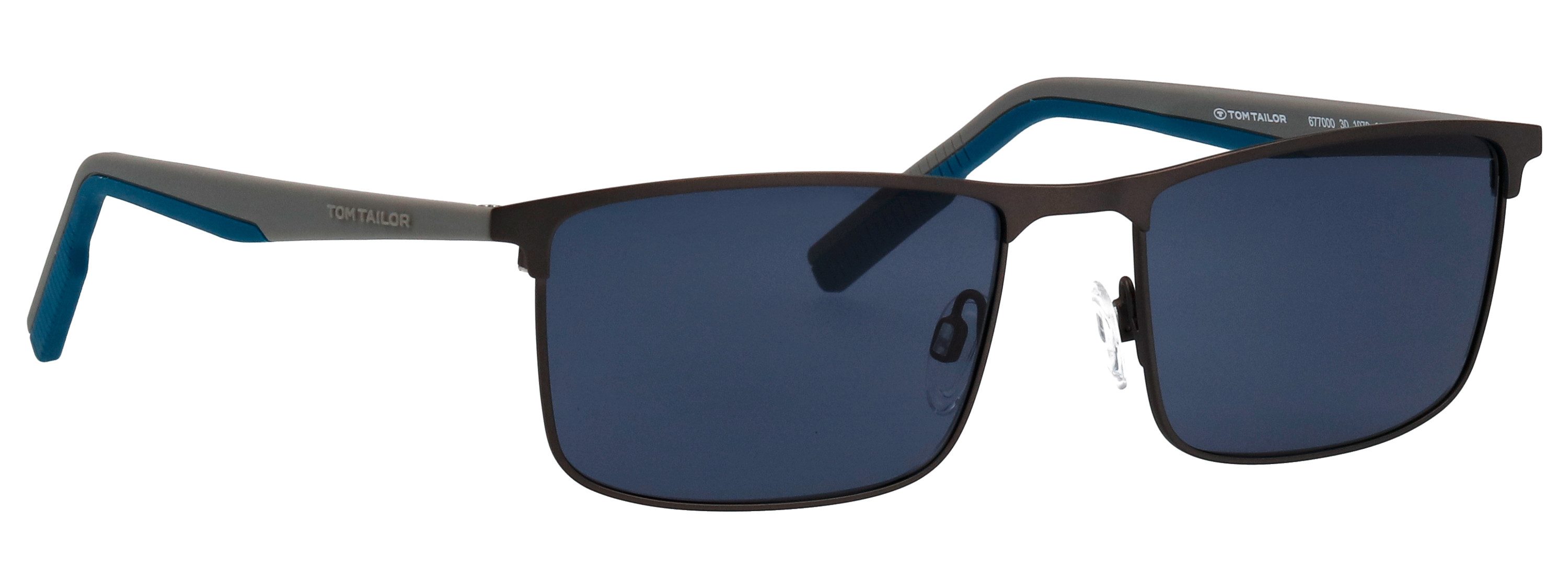TOM TAILOR Sonnenbrille Modell 677000 Form Karree/Eckig, Logoschriftzug auf Bügel, Kombifassung
