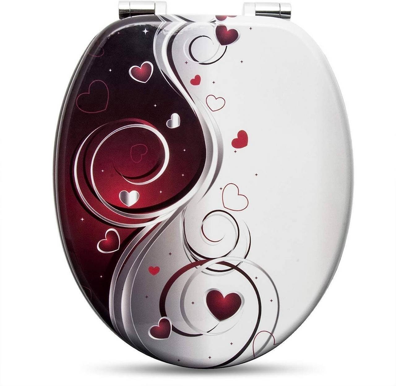 Woltu WC-Sitz (1-St), mit Absenkautomatik, MDF Holzkern, Softclose Scharnie günstig online kaufen