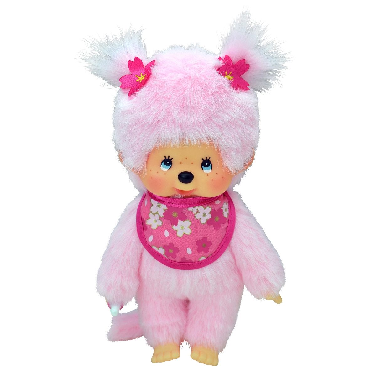 Sekiguchi Plüschfigur Monchhichi Plüschfigur Mädchen Kirschblüte mit Latz pink 20cm