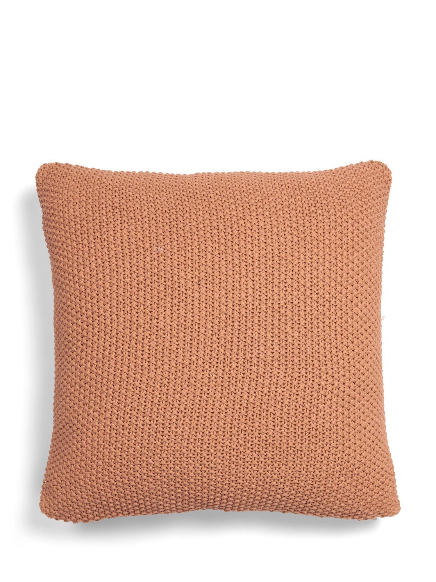Marc O'Polo Home Dekokissen Nordic knit, aus gestrickter nachhaltiger Baumwolle Sandstone