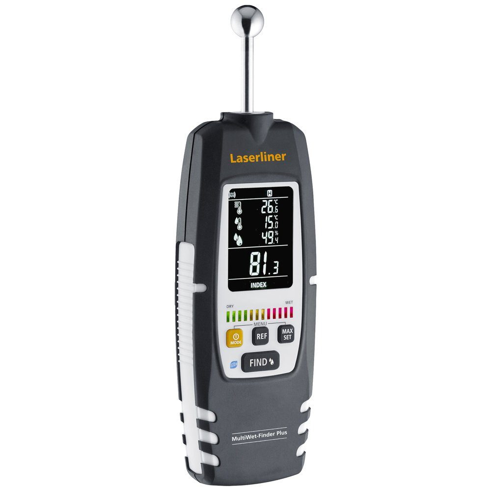 LASERLINER Feuchtigkeitsmesser Laserliner MultiWet-Finder Plus Materialfeuchtemessgerät Temperatur