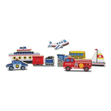 Melissa & Doug Steckpuzzle Fahrzeuge Chunky Puzzle, 9 Puzzleteile