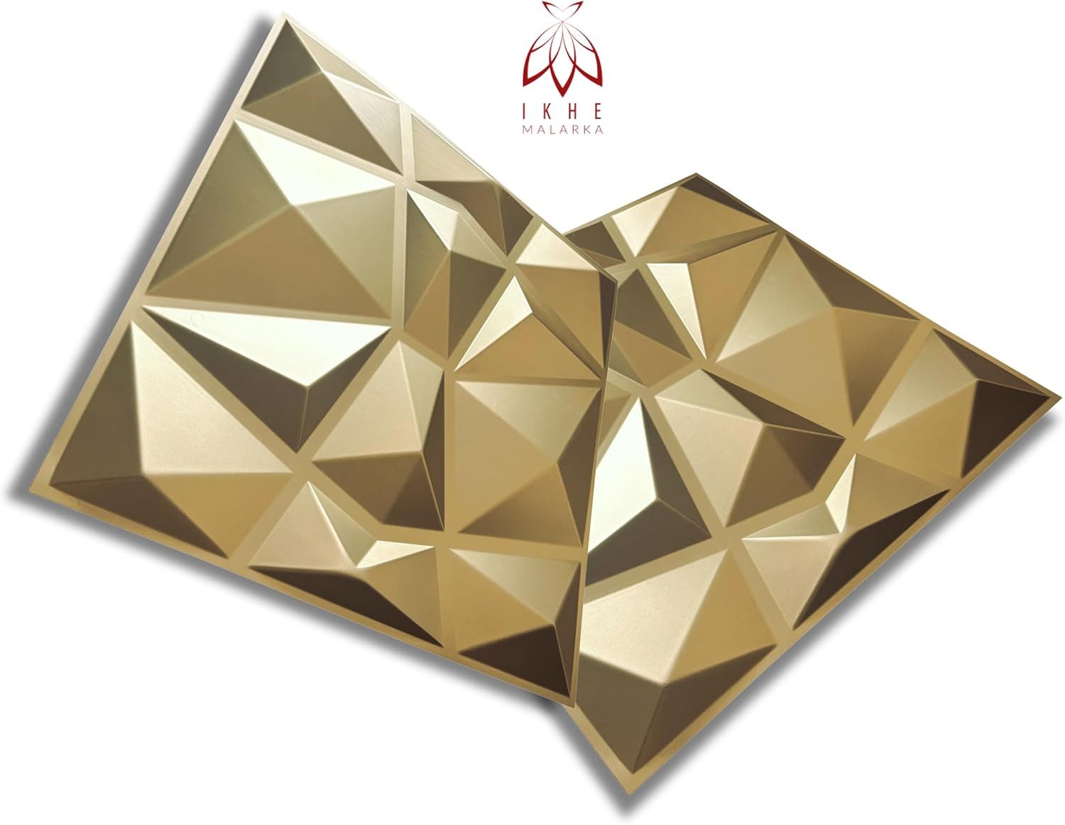 IKHEMalarka 3D Wandpaneel 3D Paneele PVC Kunststoffpaneele, BxL: 50,00x50,00 cm, 0,25 qm, (1 Stück, 3D Wandpaneele Deckenpaneele) hochwertige & harte PVC 3D Pla – Bild 5 von 5