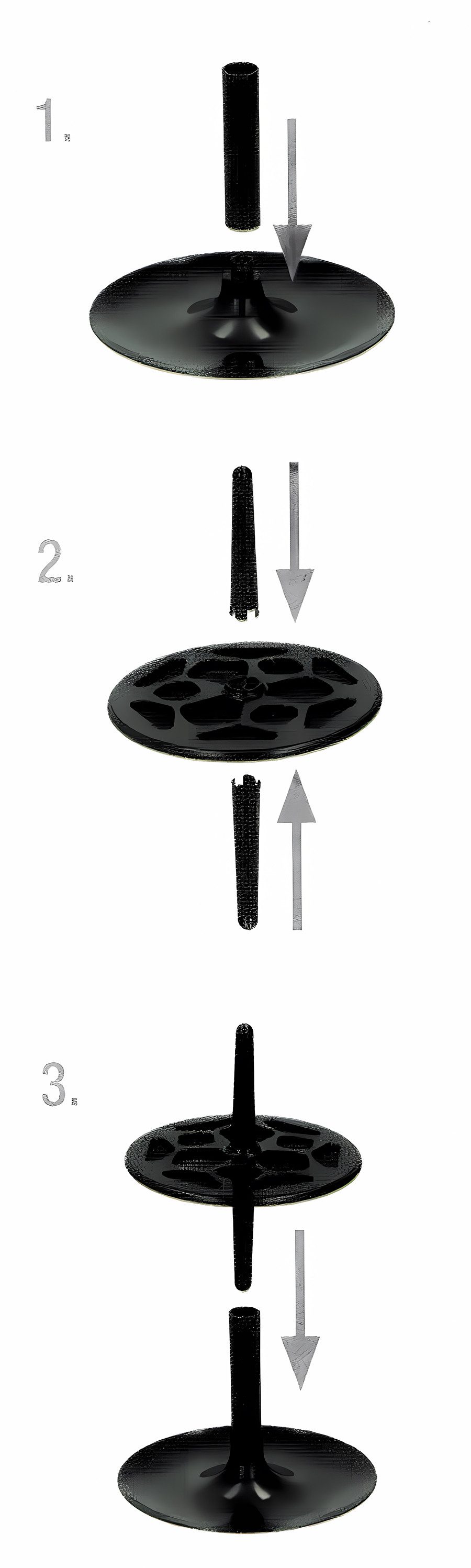 Touch of Beauty Make-up Set MAKE-UP PINSELHALTER und TROCKENGESTELL für 12 Pinsel Schwarz Ø15cm 16, Pinselständer Stifthalter Kosmetikpinsel Organizer Halter