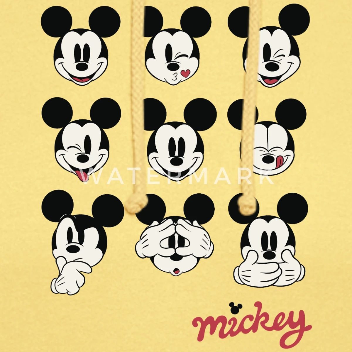 Spreadshirt Hoodie Mickey & Minnie Mickey Mouse Gesichtsausdrücke Unisex Hoodie (1-tlg)