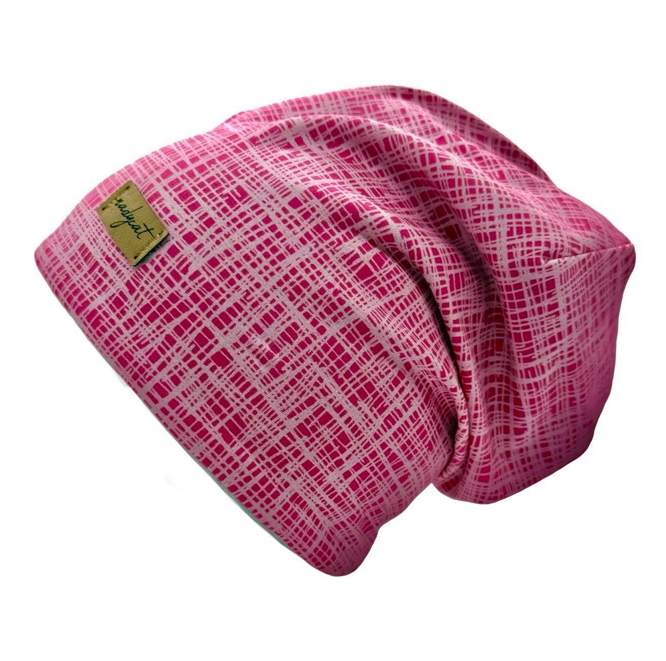 nadycat Beanie STRIPES pink (2-St., Beanie mit passendem Loop) handgefertig günstig online kaufen