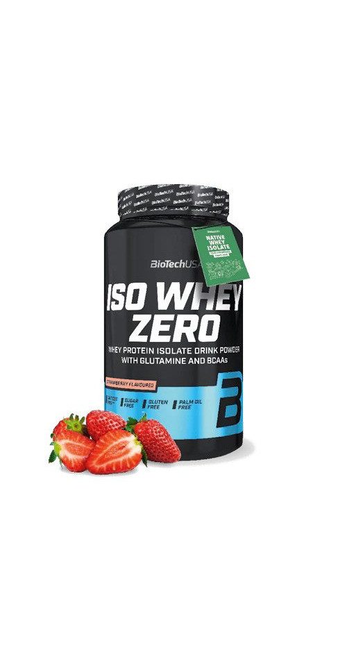 Biotech USA BioTech Iso Whey Zero 908g - Erdbeere Pulver, 908 g, Pulver