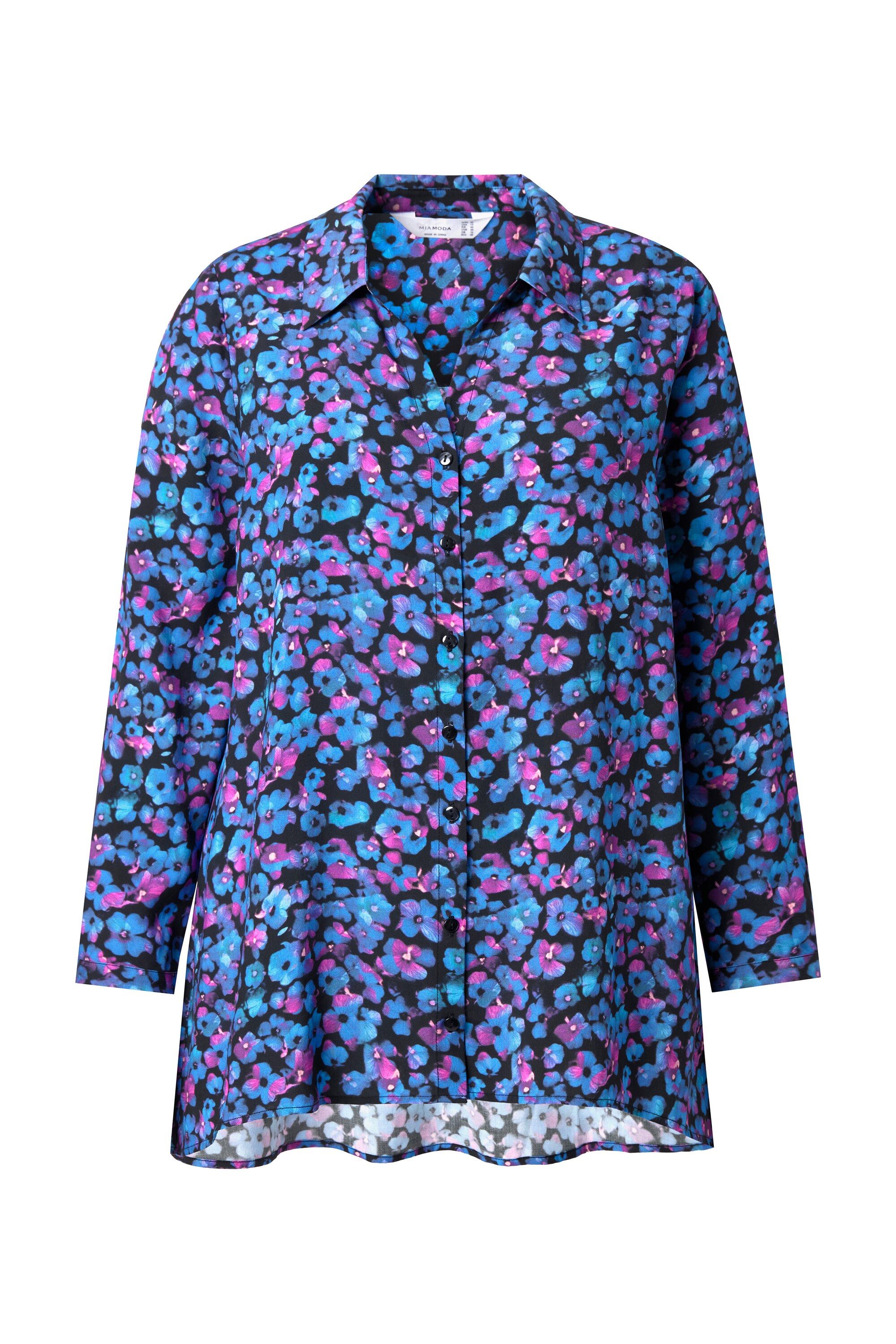 MIAMODA Hemdbluse Bluse Schleifen-Druck Langarm günstig online kaufen