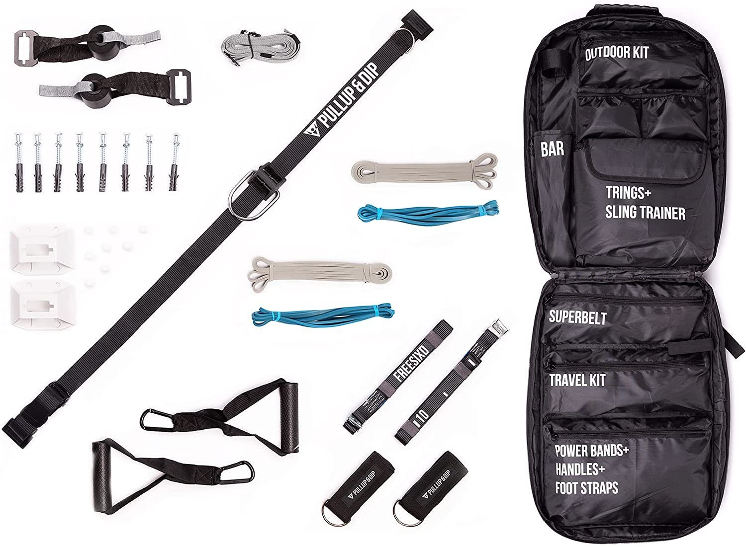 Pullup & Dip Schlingentrainer FREESIXD Schlingentrainer und Widerstandstrainer Set