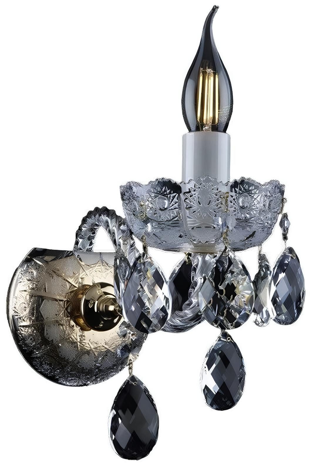 JVmoebel Wandleuchte Bohemia Luster Antik Stil Wandlampe Transparent-Amber für Wohnzimmer, Transparent-Amber, Made in Europa