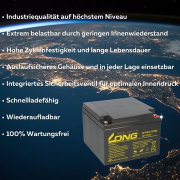 Kung Long Elektromobil Scooter Batterie Akku 12V 26AH zyklenfest Elektromobil-Akku