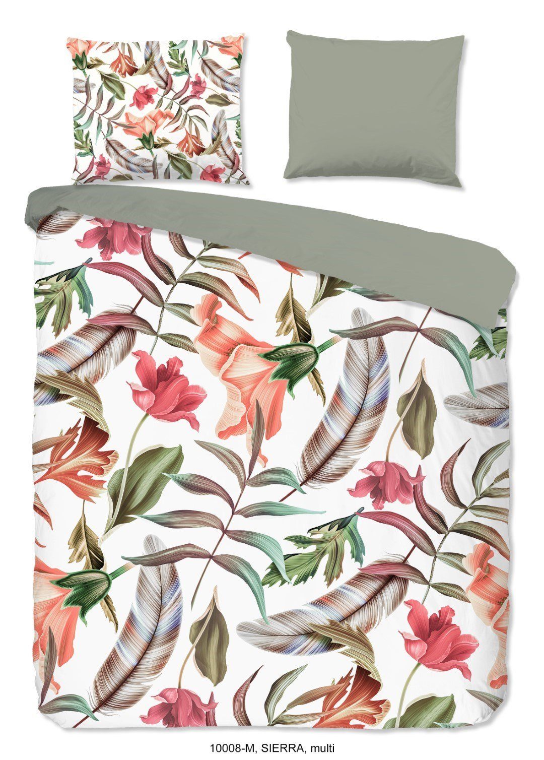 PURE luxury collection Постельное белье SIERRA Постельное белье-Set Bettbezug & Kissenbezüge, Renforcé, 2 teilig, blumen