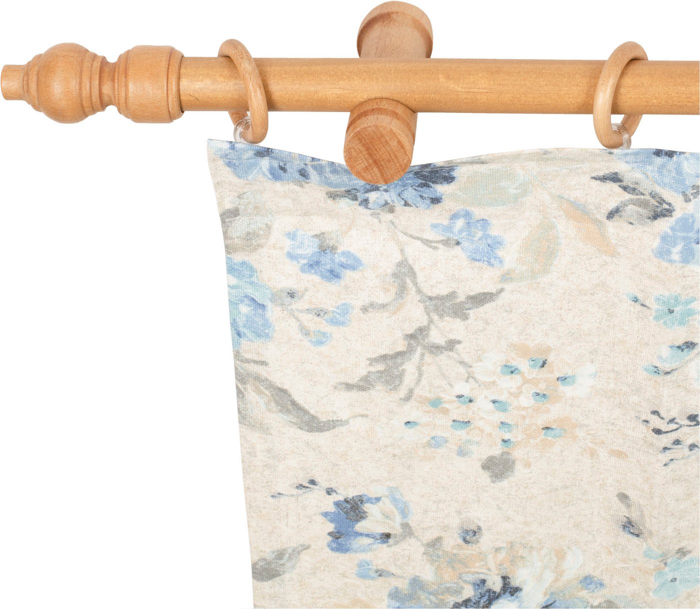 SN DECO GROUP Gardinenstange Filigrano, 1-läufig, Fixmaß, mit Bohren, verschraubt, Holzwerkstoff, 28 mm, Holz, verschiedene Längen und Farben, Komplettset