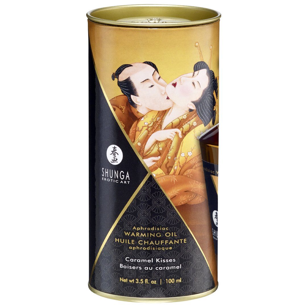 SHUNGA Massageöl Aphrodisiakum wärmendes Massage Öl – Caramel Kisses, Atemaktivierte Erwärmung
