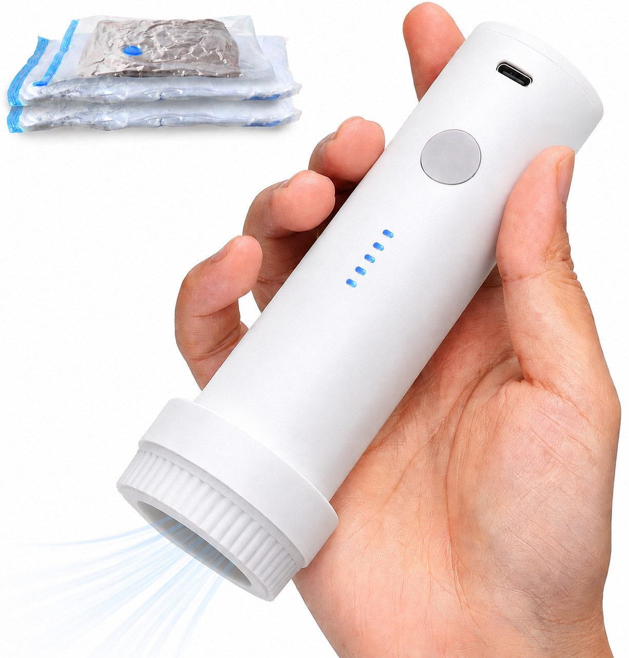 ibettertec Elektropumpe Elektrische Vakuumpumpe 25W, 6000Pa Mini Luftpumpe für Vakuumbeutel