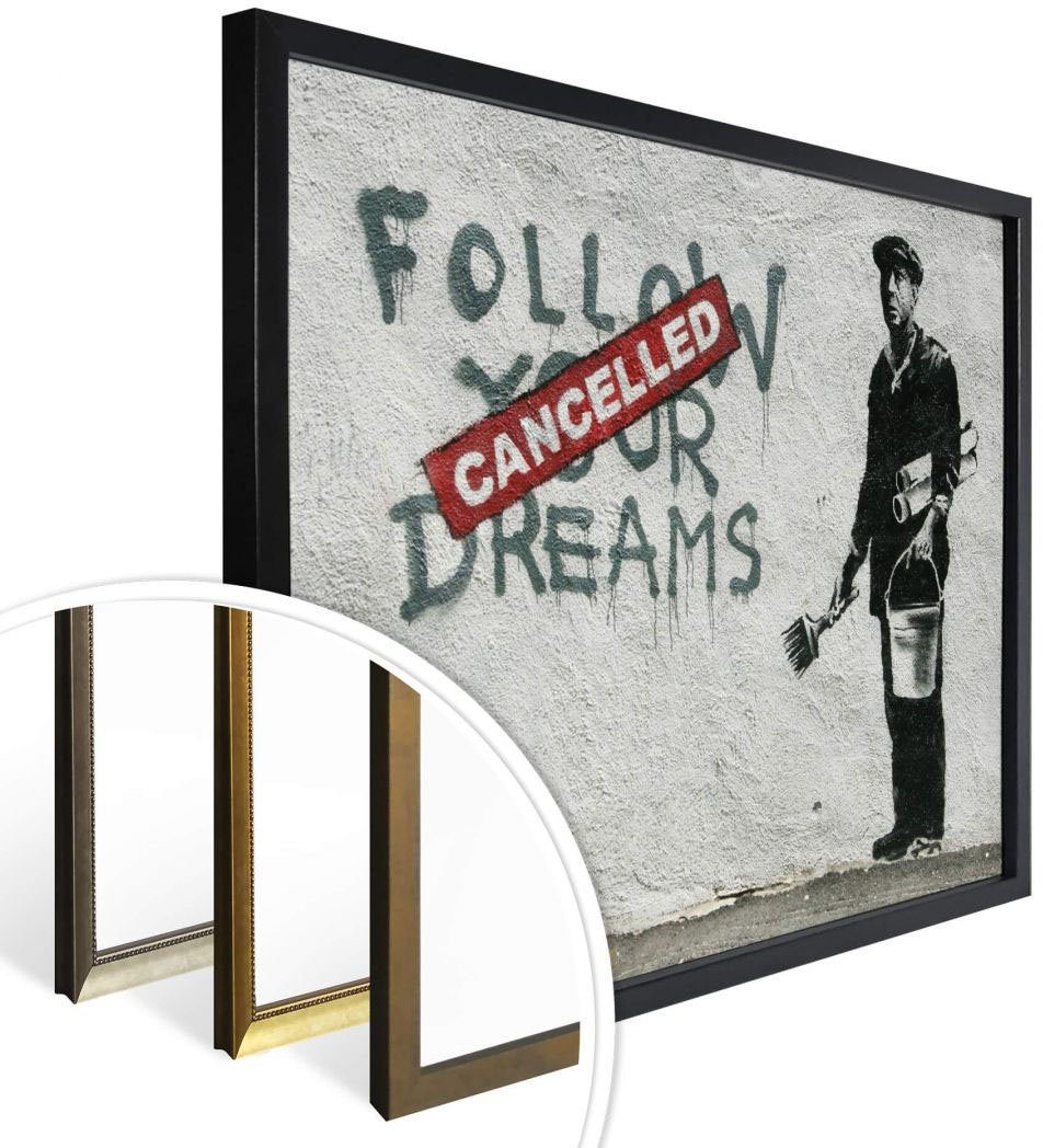 Follow Graffiti Wandbild, Poster, Wandposter dreams, St), Bild, Bilder Poster your (1 Wall-Art Schriftzug