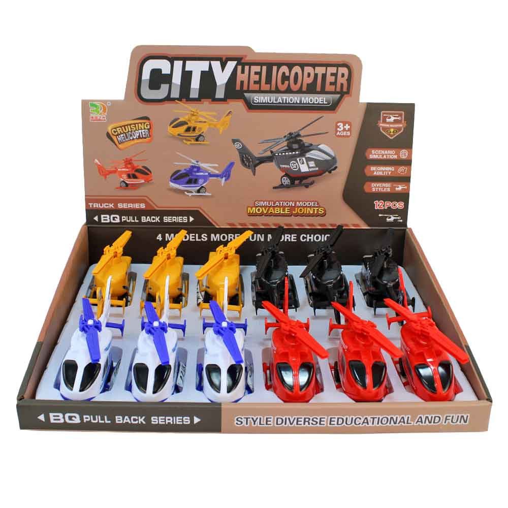 LG-Imports Spielzeug-Hubschrauber 12 Stück Spielzeug Helicopter City - ca. 15 cm, (12-tlg)